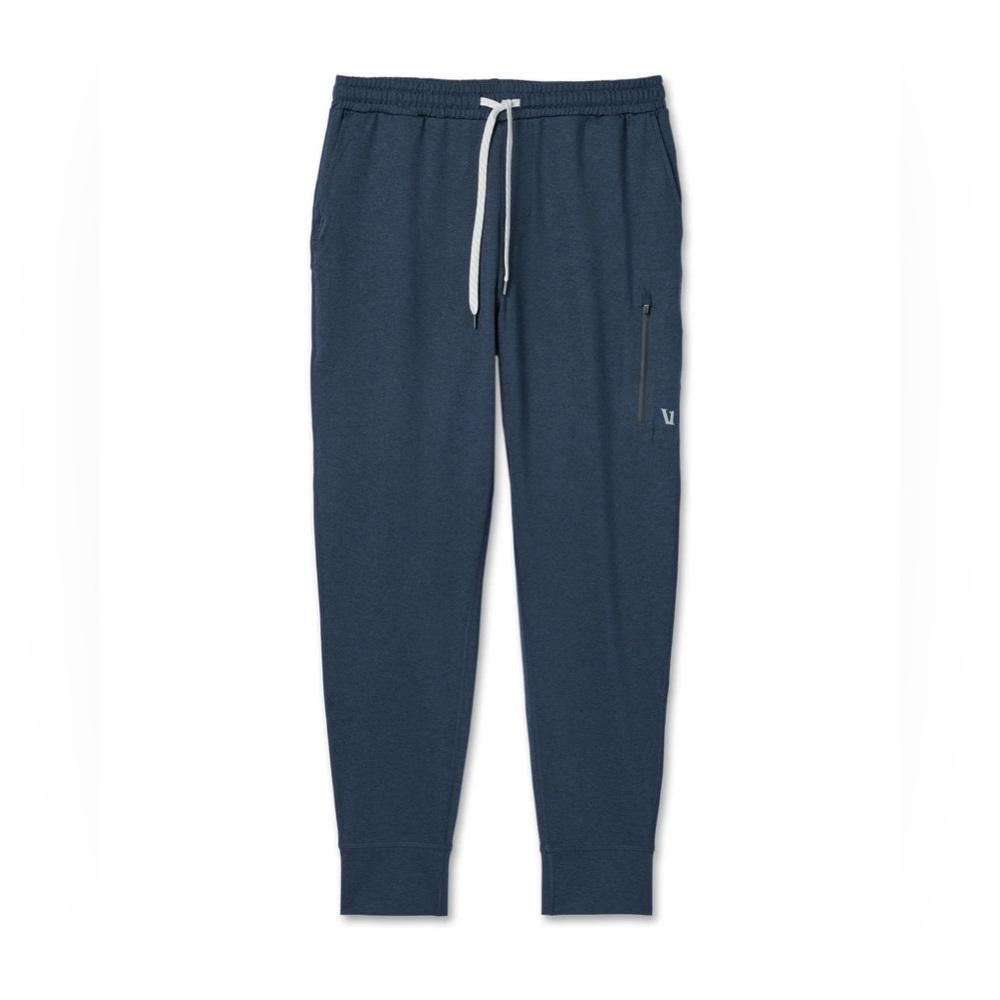 Vuori Men’s Sunday Performance Joggers in Ink Heather Blue— Men’s Large